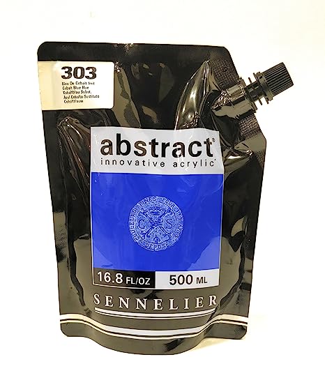 Sennelier Abstract Acrylic Artist Paint Pouch 500ML Cobalt Blue Hue