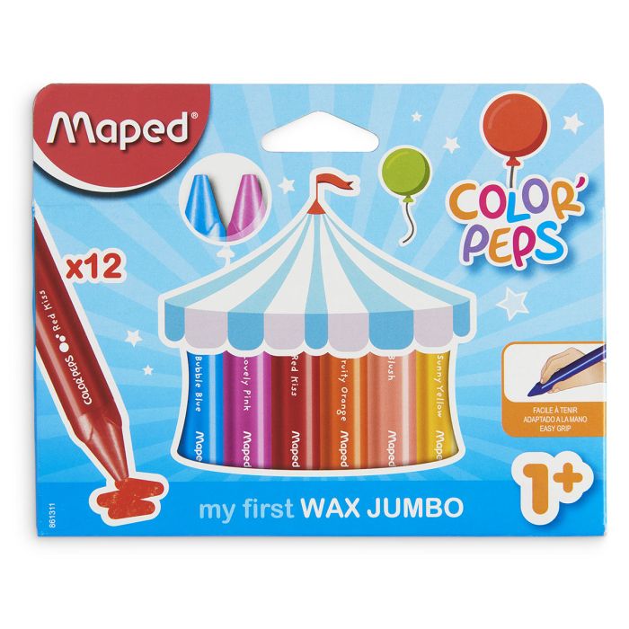 MAPED COLOR PEPS MY FIRST WAX JUMBO 12X