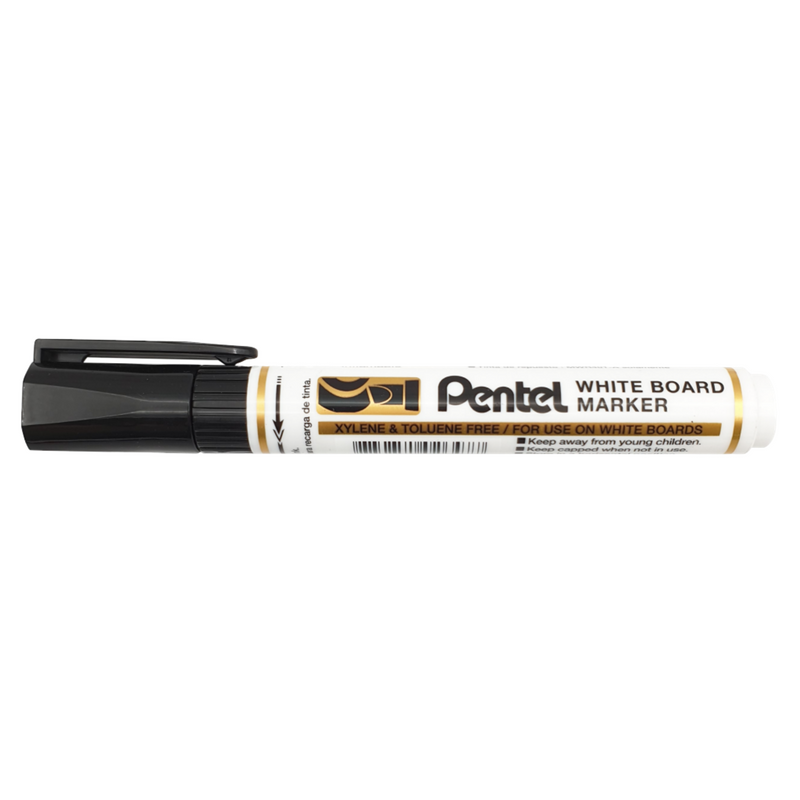Pentel MW46 WHITE BOARD MARKER BLACK INK 10PC BOX