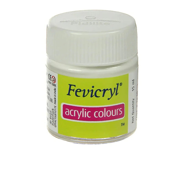 FEVICRYL FABRIC ACRYLIC PEARL COLOUR 10ML- 301 PEARL WHITE, Pack of 2