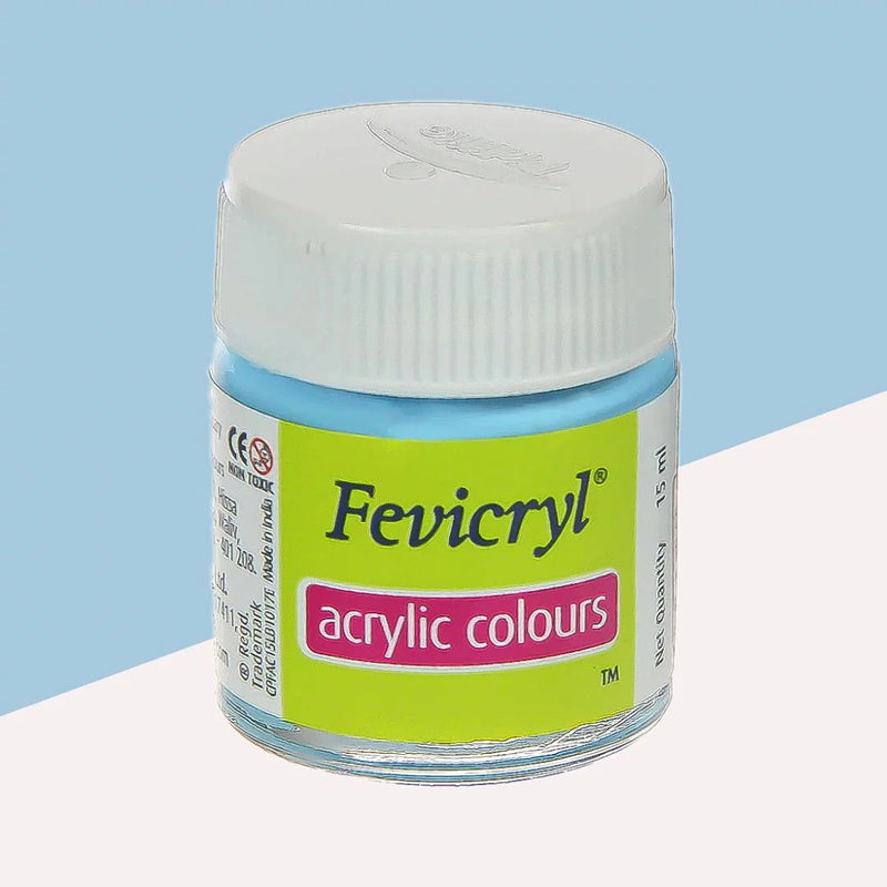FEVICRYL FABRIC ACRYLIC PEARL COLOUR 10ML- 319 PEARL SKY BLUE, Pack of 2