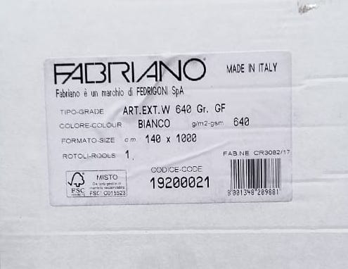 Fabriano Artistico Extra White Watercolor Roll 640 GSM Cold Pressed 1.4 x10 Mtr