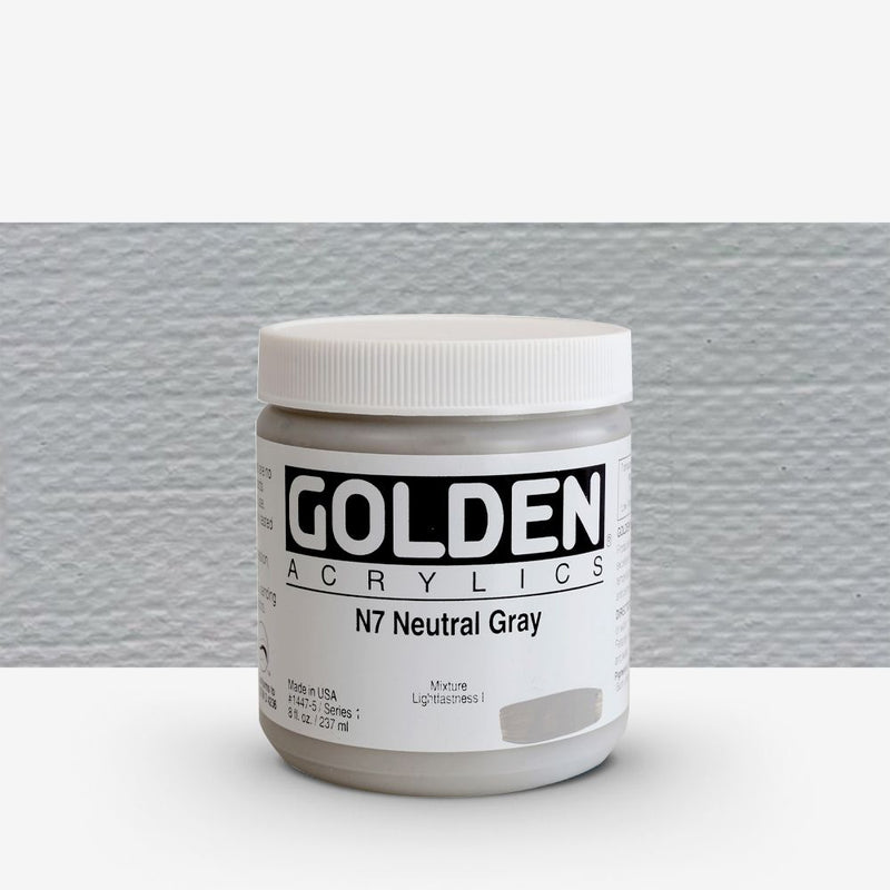 Golden Heavy Body Acrylic Paints 236ML Neutral Gray N7