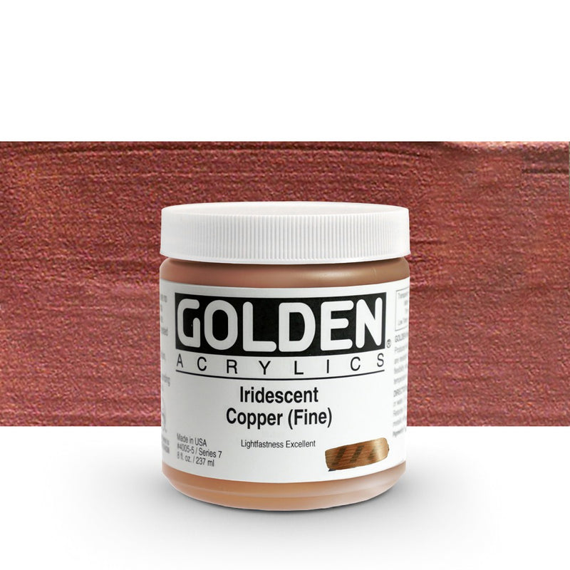 Golden Heavy Body Acrylic Paints 236ML Irisdescent Copper (Fine)