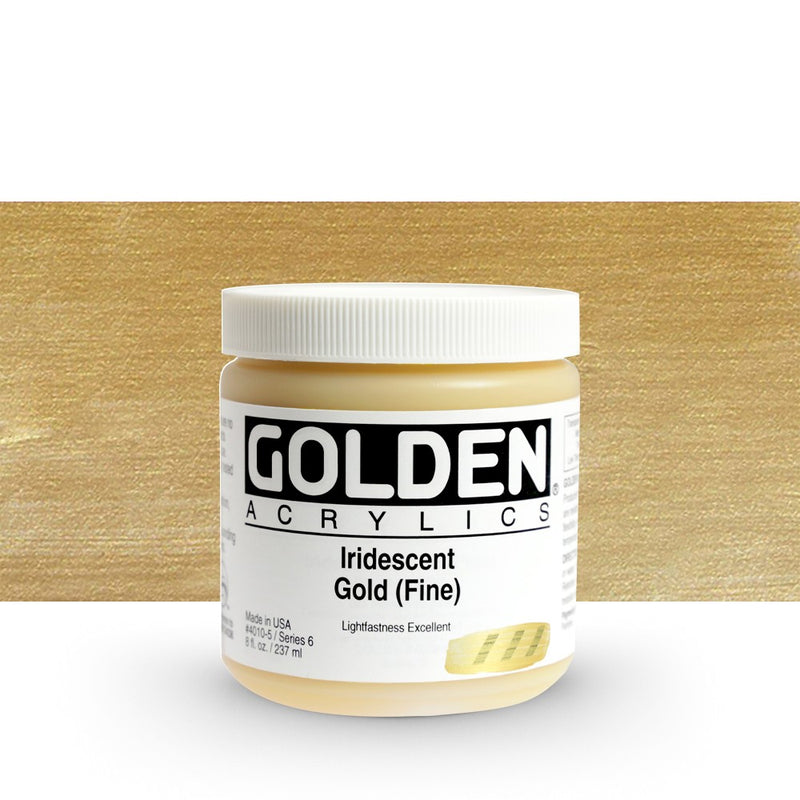 Golden Heavy Body Acrylic Paints 236ML Irisdescent Gold (Fine)