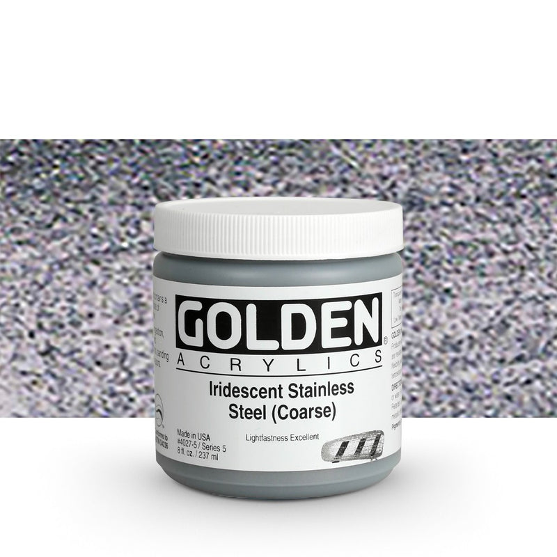 Golden Heavy Body Acrylic Paints 236ML Irisdescent Stainless Steel (Coarse)