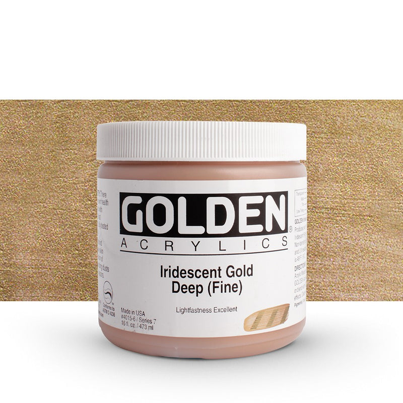 Golden Heavy Body Acrylic Paints 236ML Irisdescent Gold Deep (Fine)