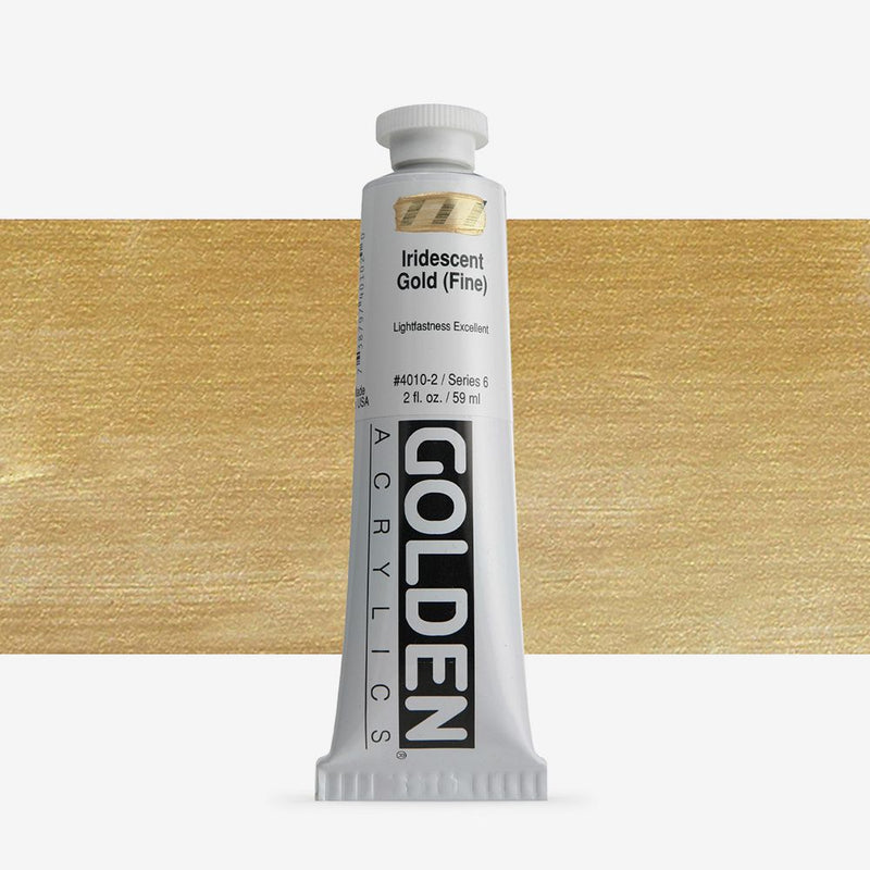 Golden Heavy Body Acrylic Paints 59ML Irisdescent Gold (Fine)