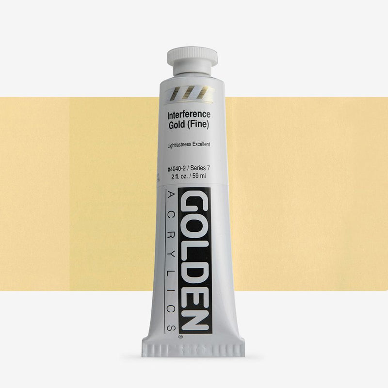Golden Heavy Body Acrylic Paints 59ML Interference Gold (Fine)