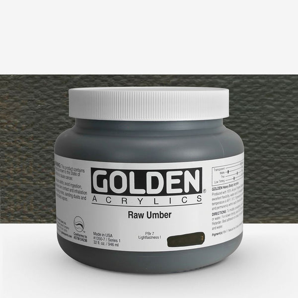 Golden Heavy Body Acrylic Paints 946ML Raw Umber
