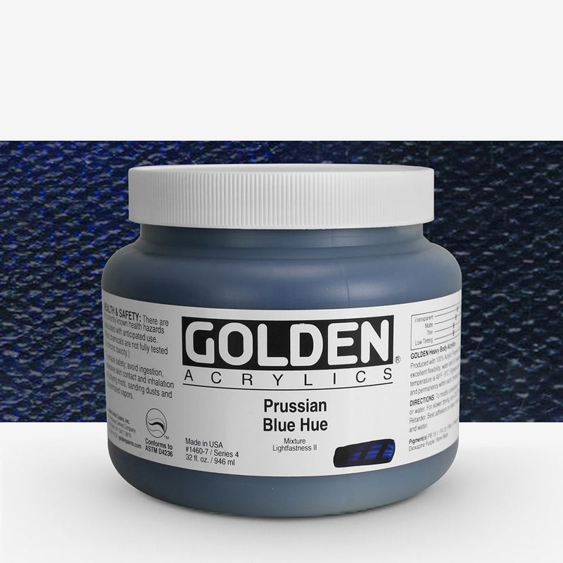 Golden Heavy Body Acrylic Paints 946ML Prussian Blue Hue