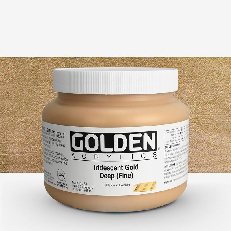 Golden Heavy Body Acrylic Paints 946ML Irisdescent Gold Deep (Fine)