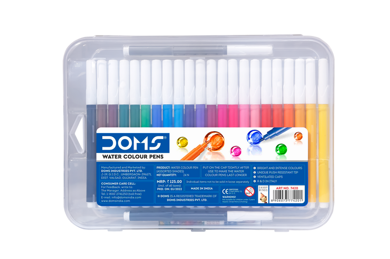 DOMS AQUA WATERCOLOUR PEN 24 SHADES