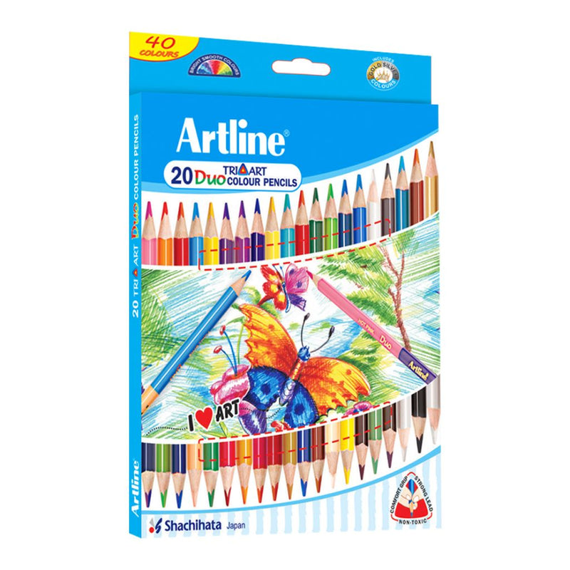 Artline Duo Art Pencils Set Of 20(40) - 7"