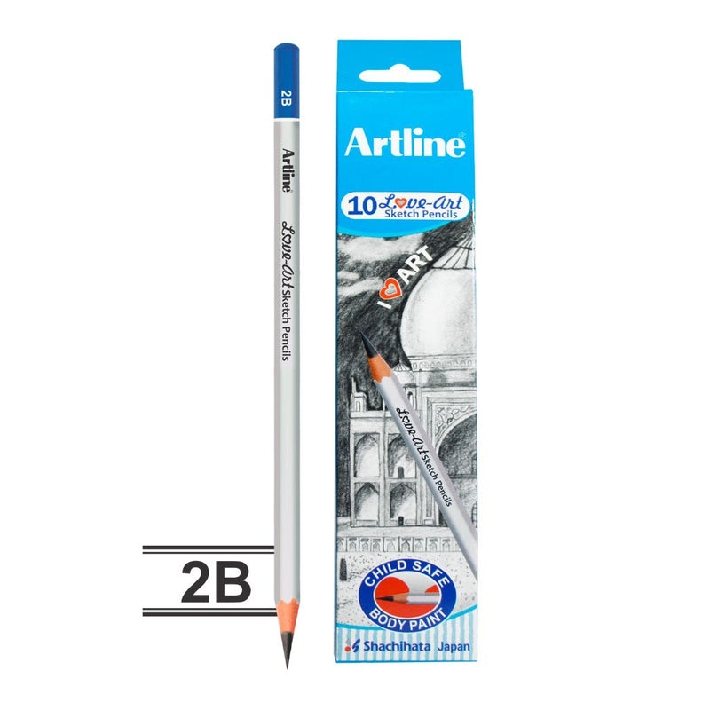 Artline Love Art Sketch Pencils 2B Set Of 10