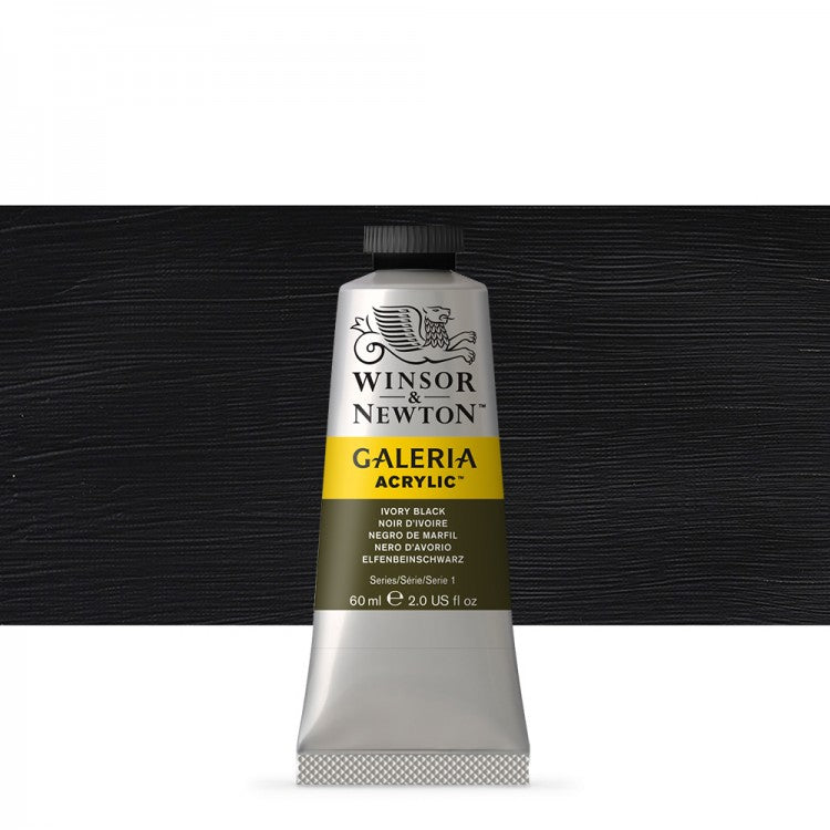 Winsor & Newton Galeria Acrylic Colour - Tube of 60 ML - Ivory Black (331)