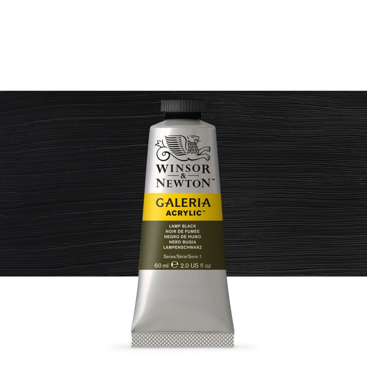 Winsor & Newton Galeria Acrylic Colour - Tube of 60 ML - Lamp Black (337)