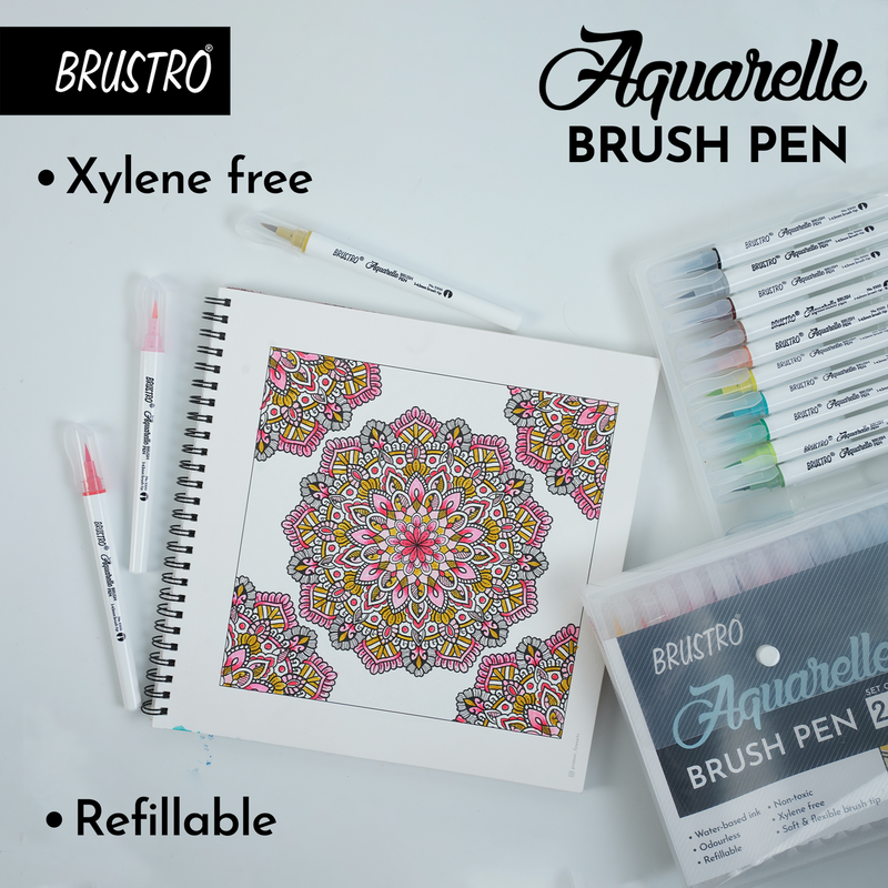 Brustro Aquarelle Watercolour Brush Pen Set of 24