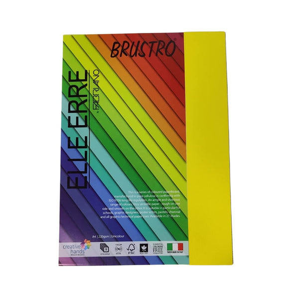 Brustro Elle Erre A4 Giallo (Pack of 9 Sheets)