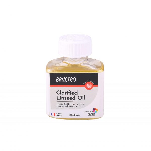 Brustro Professional Clarified Linseed Oil 100ml (75ml + 25ml Free)