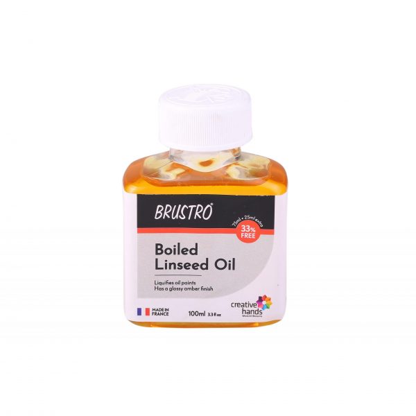 Brustro Professional Boiled Linseed Oil 100ml (75ml + 25ml Free)