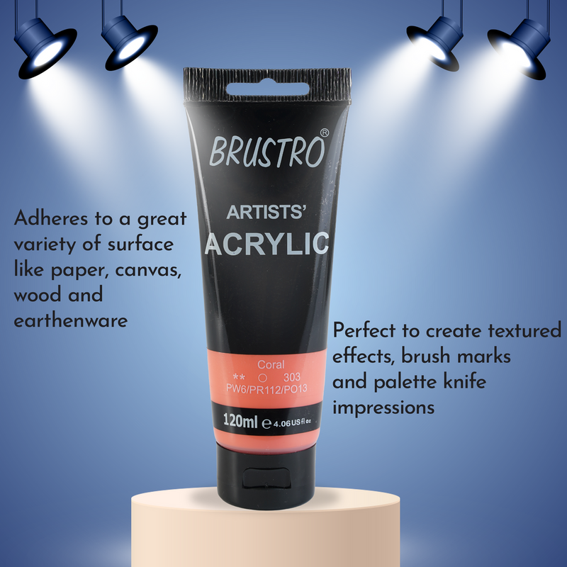 BRUSTRO Artists Acrylic 120ml Coral (Pastel Tone)