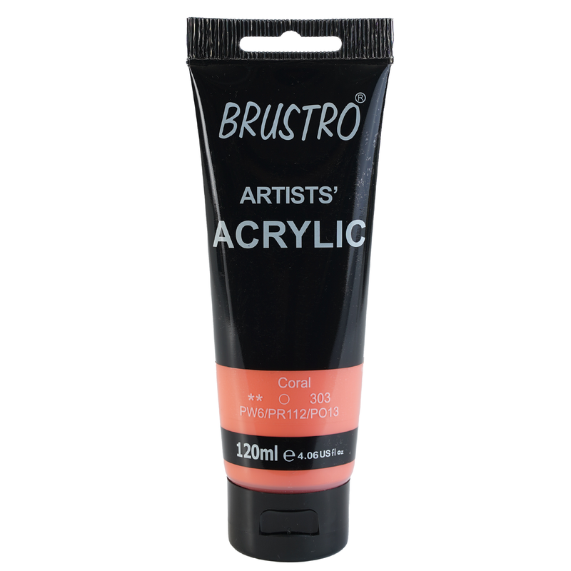 BRUSTRO Artists Acrylic 120ml Coral (Pastel Tone)