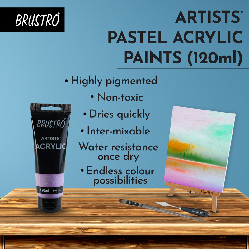 BRUSTRO Artists Acrylic 120ml Lavender (Pastel Tone)