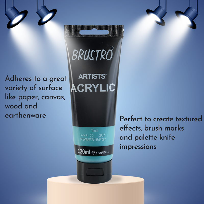 BRUSTRO Artists Acrylic 120ml Teal (Pastel Tone)