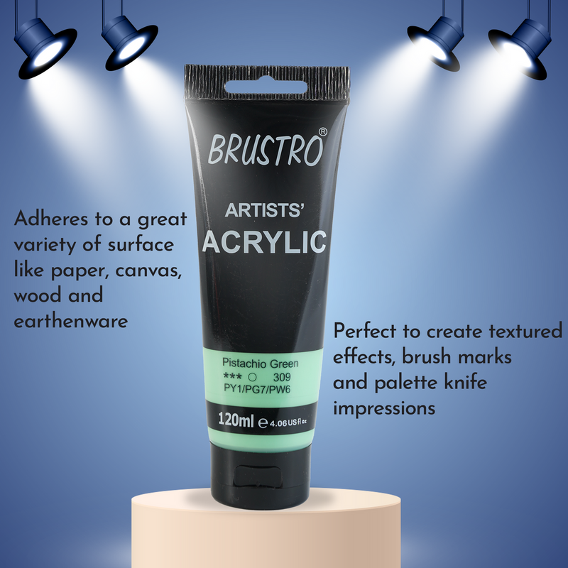 BRUSTRO Artists Acrylic 120ml Pistachio Green (Pastel Tone)