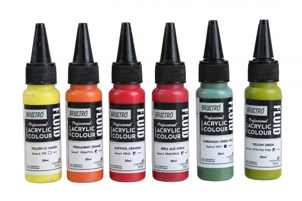 Brustro Professional Artists’ Fluid Acrylic 20 ml Tropical Paradise (Pack of 6)