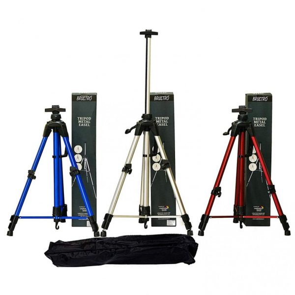 Brustro Artists’ Pro Art Tripod Metal Folding Easel (Silver Color)