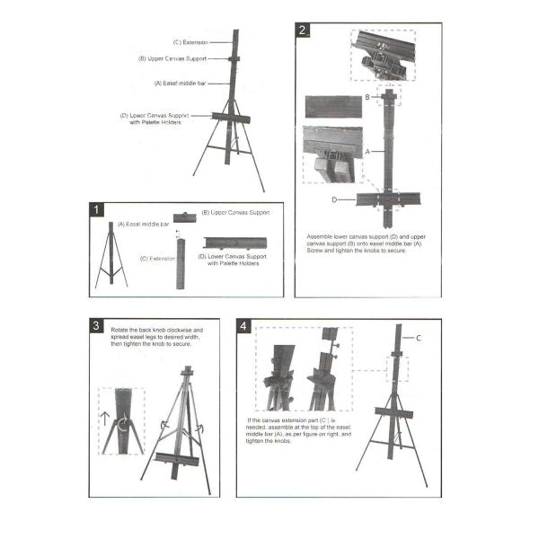 Brustro Artist Heavy Duty Aluminium Metal Easel – Holds canvases Upto 47″ inches (Easel Stand for Painting)