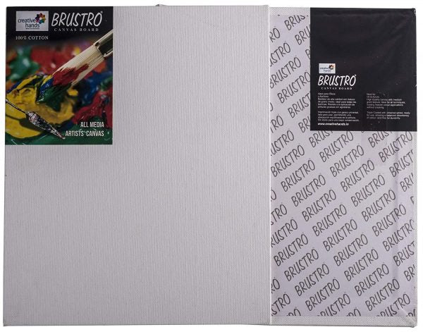 Brustro 100% Cotton Canvas Board Medium Grain 18″x24″ (Pack of 2)