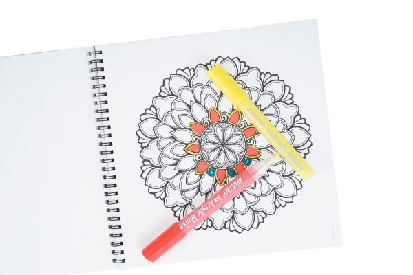 Brustro DIY Mandala Colouring Book 9” x9” 200gsm with 25 Art work