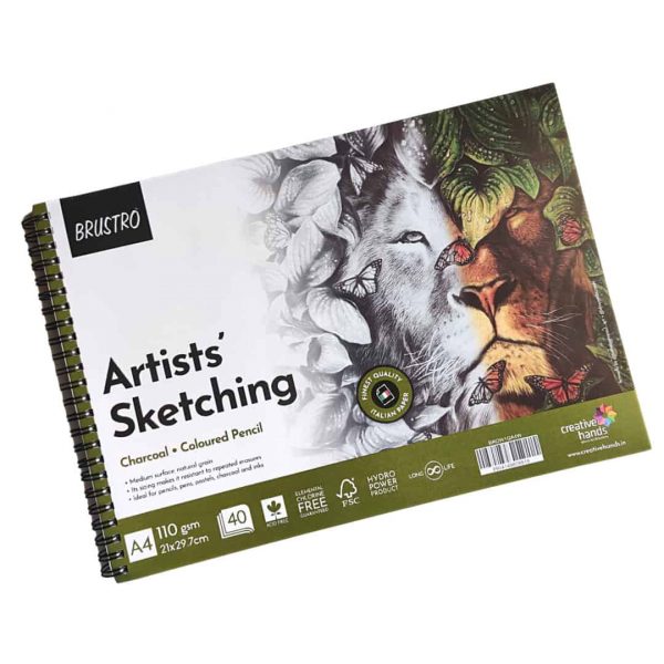 Brustro Artists Sketching Wiro Pad A4-110GSM (40 Sheets)