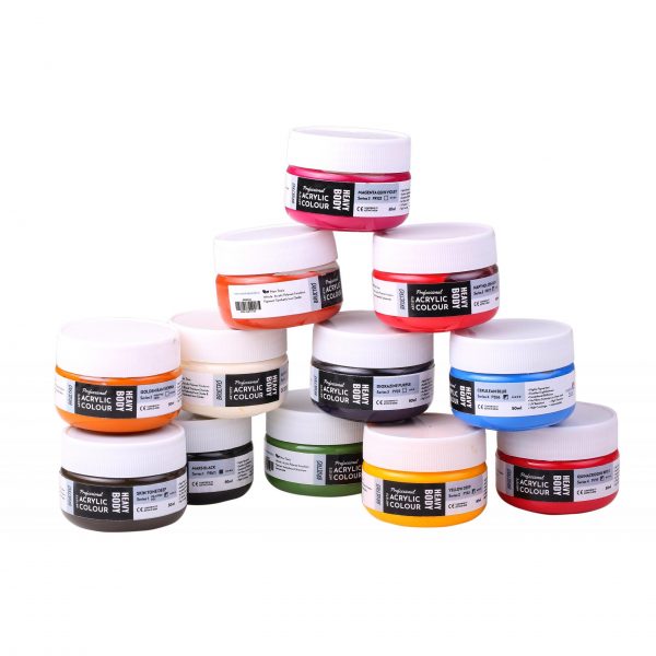 Professional Artists’ HEAVYBODY Acrylic Paint Packs – 50ML Pack of 12 C