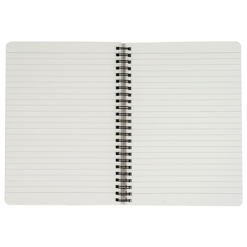 BRUSTRO Inspire A5 Size, 1 Subject Ruled Notebooks (Set of 2), 80 sheets/160 pages, 70 gsm ivory paper, Black/Grey Velvety Touch Cover