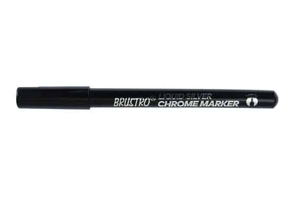 Brustro Liquid Silver Chrome Permanent Marker 1mm. (Used for DIY Craft, Resin Art decor, Highlights, Projects and presentations)