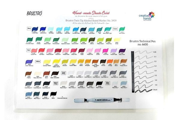 Brustro Twin Tip Alcohol Based Marker Sets (Set of 36 Basic)