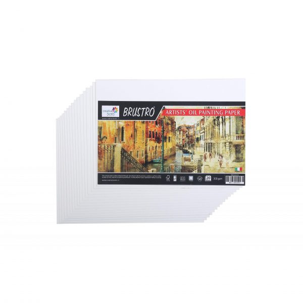 Brustro Artists' Oil Painting Paper 300 Gsm 50 x 70 cm (10 Sheets)