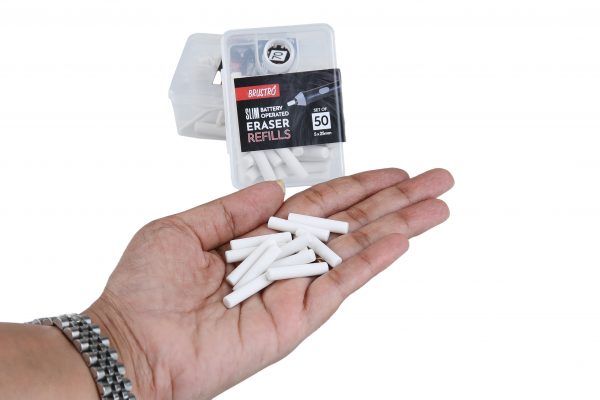 Brustro Slim Battery Operated Eraser Refills – 50 Pieces of 5x25mm