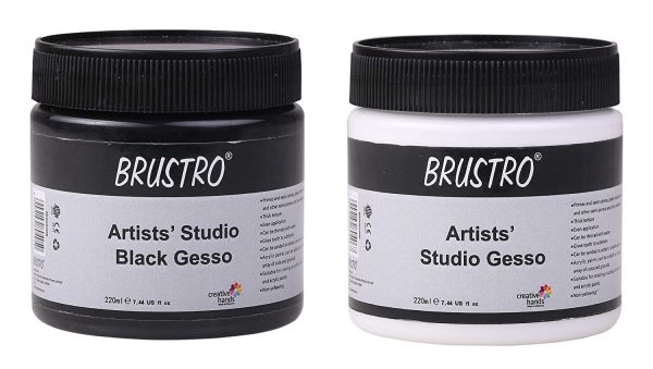 Brustro Studio Gesso Black and White 220ml