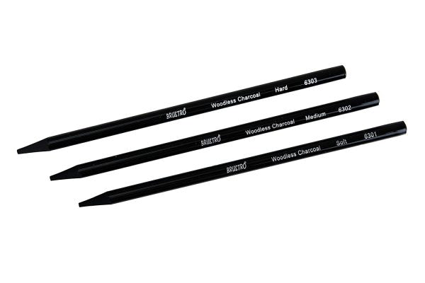 BRUSTRO Woodless Charcoal Pencils Set of 6