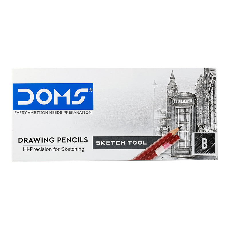 DOMS DRAWING PENCIL B 10PC PACK