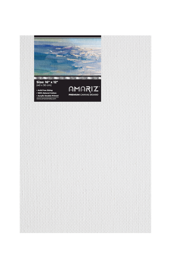 DOMS AMARIZ CANVAS BOARD 12"X16" Pack of 5