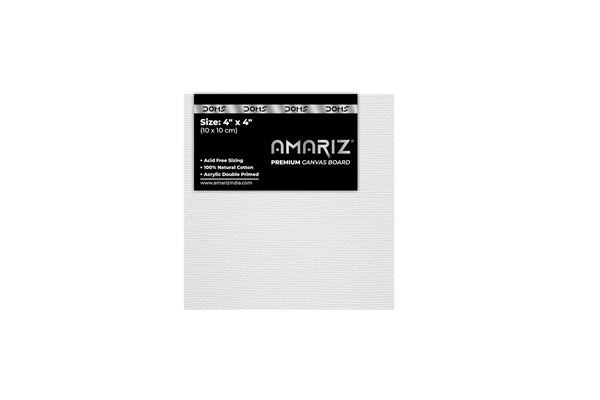 DOMS AMARIZ CANVAS BOARD 4"X4" Pack of 5