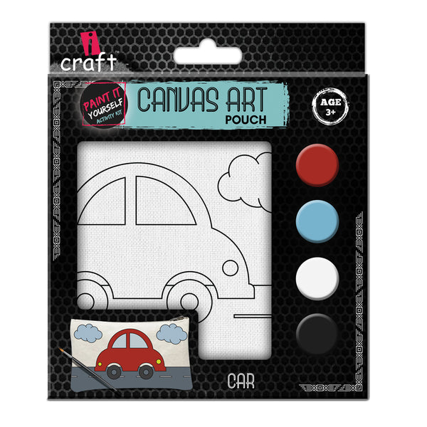 iCraft DIY Canvas Pouch-Car