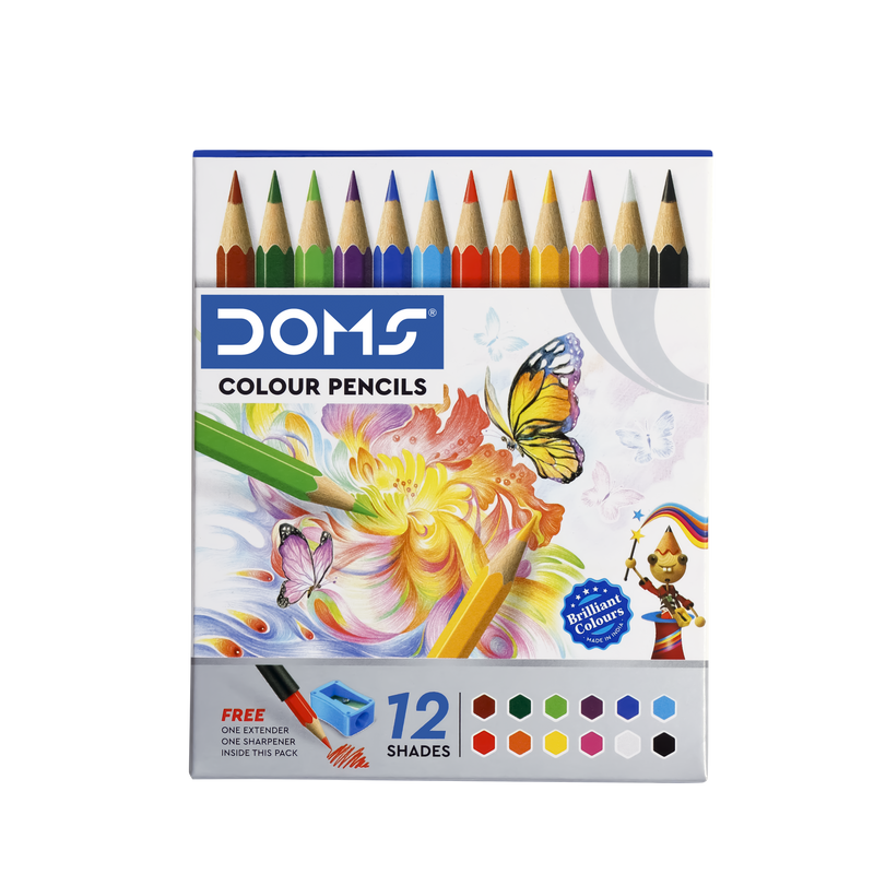 DOMS HSC 12 SHADES  COLOUR PENCIL (PACK OF 2)