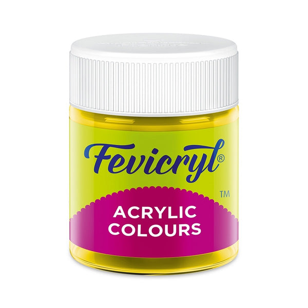 FEVICRYL FABRIC ACRYLIC COLOUR 15 ML NO.03 CHROME YELLOW, Pack of 2